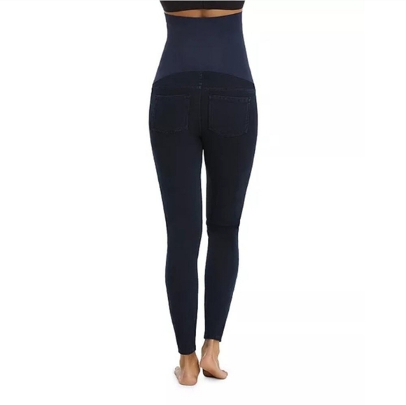 SPANX Maternity Mama Jean-Ish Ankle Jeggings In Twilight Rinse Size Large - Picture 2 of 7